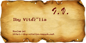 Iby Vitália névjegykártya